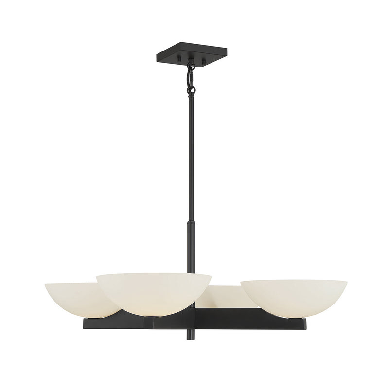 Savoy House 1-1613-4-89 Four Light Chandelier, Matte Black