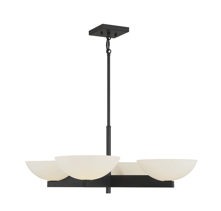 Savoy House 1-1613-4-89 Four Light Chandelier, Matte Black
