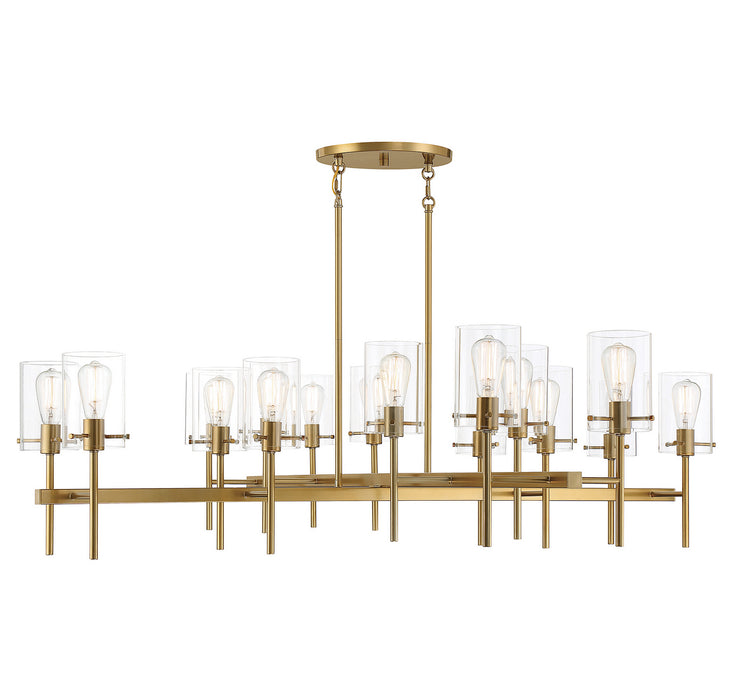Savoy House 1-1800-16-171 16 Light Chandelier, Burnished Brass