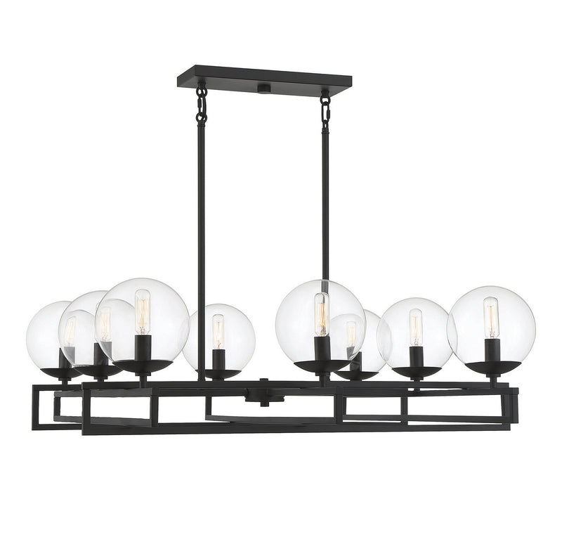 Savoy House 1-1861-8-89 Eight Light Chandelier, Matte Black