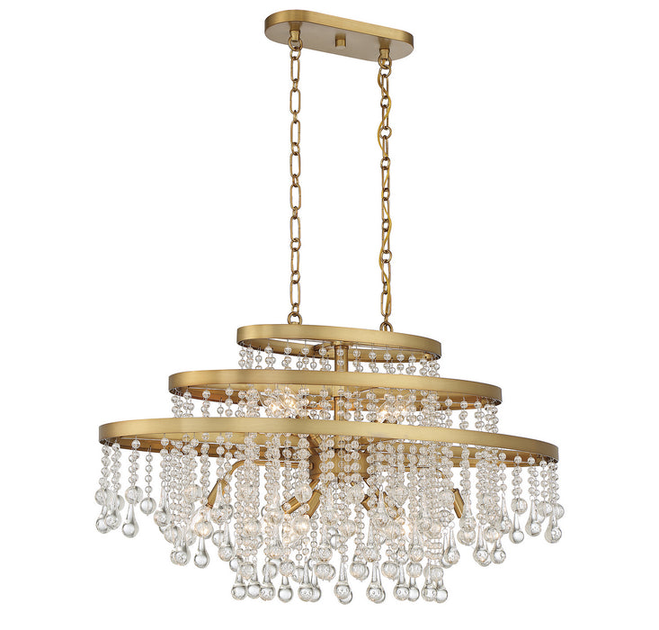 Savoy House 1-1867-10-322 Ten Light Chandelier, Warm Brass