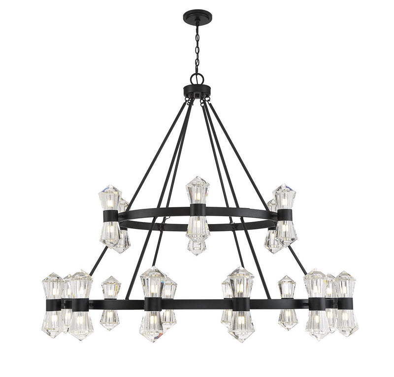 Savoy House 1-1938-36-89 LED Chandelier, Matte Black