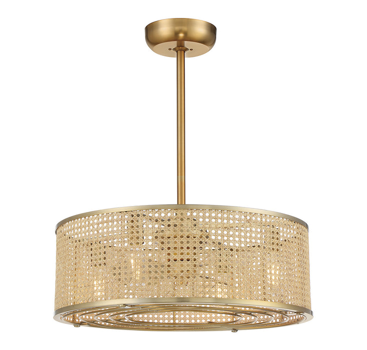 Savoy House 25-FD-1650-322 Four Light Fan D'lier, Warm Brass