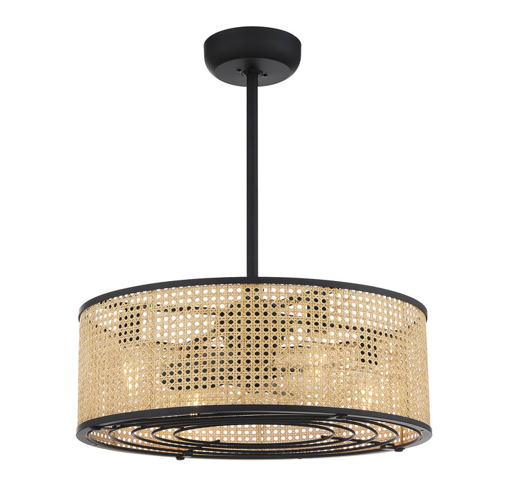 Savoy House 25-FD-1650-89 Four Light Fan D'lier, Matte Black