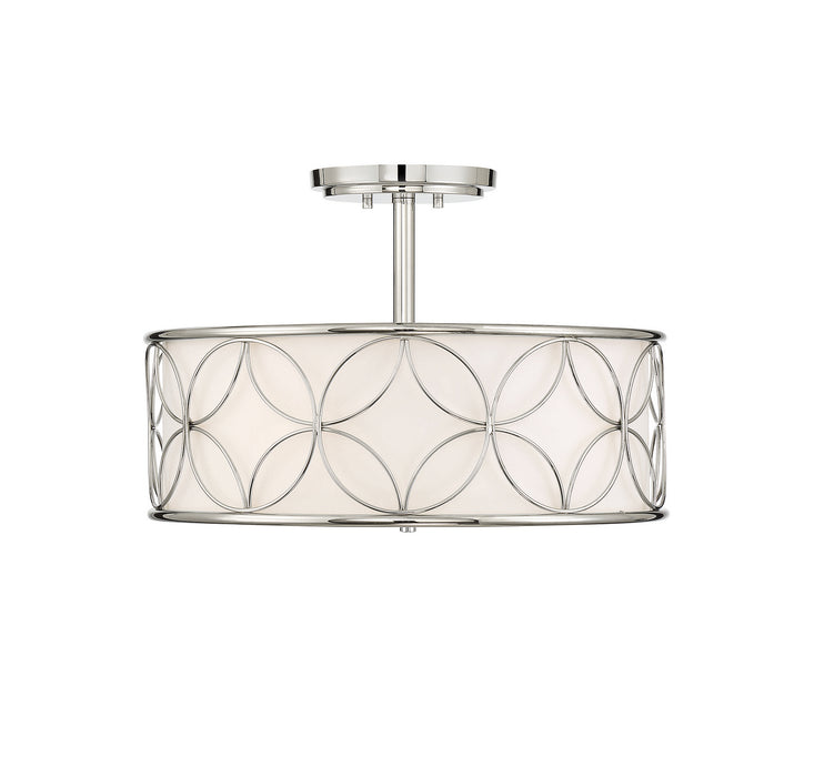 Savoy House 6-1953-4-109 Four Light Semi-Flush Mount, Polished Nickel