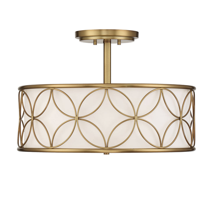 Savoy House 6-1953-4-322 Four Light Semi-Flush Mount, Warm Brass