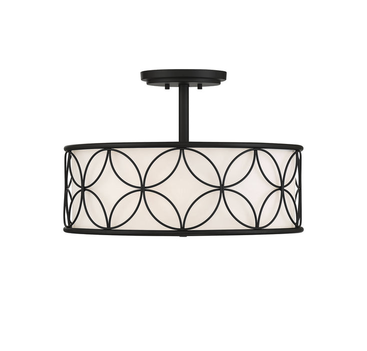 Savoy House 6-1953-4-89 Four Light Semi-Flush Mount, Matte Black