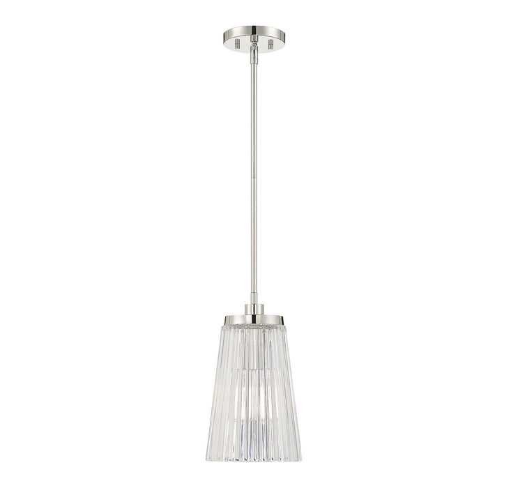 Savoy House 7-1742-1-109 One Light Pendant, Polished Nickel