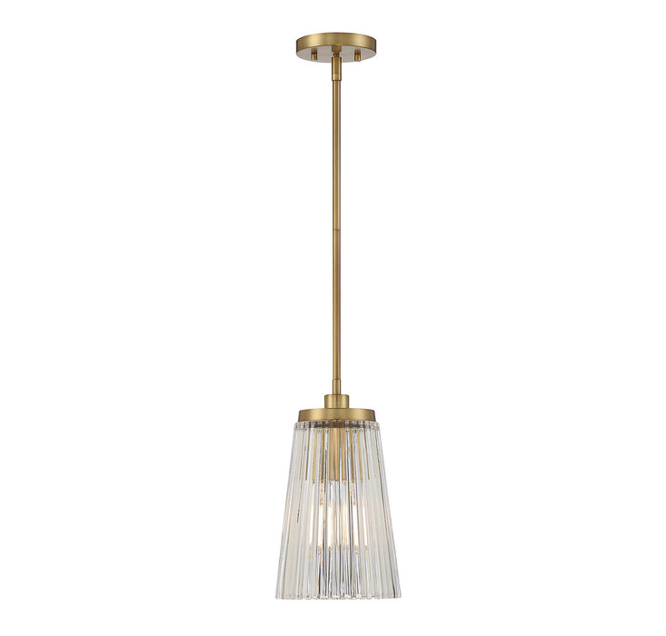 Savoy House 7-1742-1-322 One Light Pendant, Warm Brass