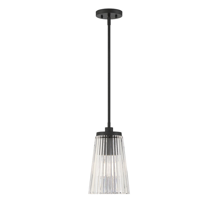 Savoy House 7-1742-1-89 One Light Pendant, Matte Black