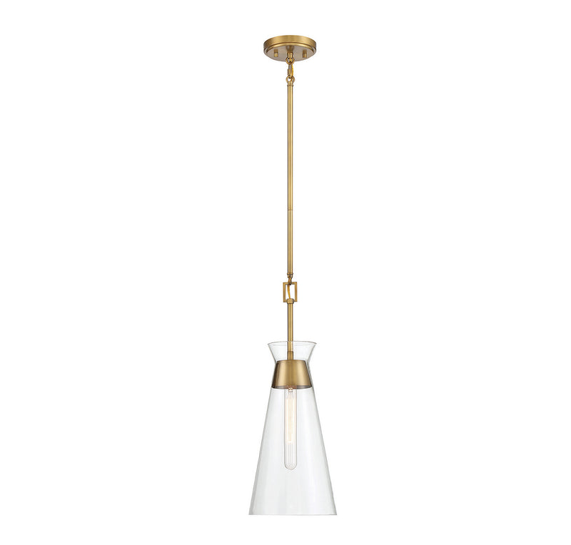 Savoy House 7-1831-1-322 One Light Pendant, Warm Brass