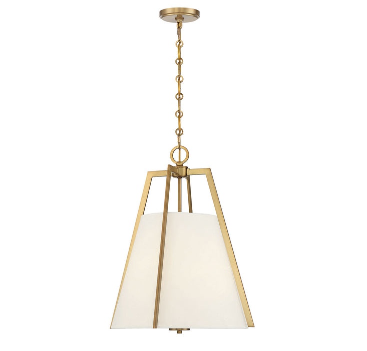 Savoy House 7-1875-3-322 Three Light Pendant, Warm Brass