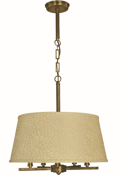 Framburg L1196 AB Five Light Chandelier, Antique Brass