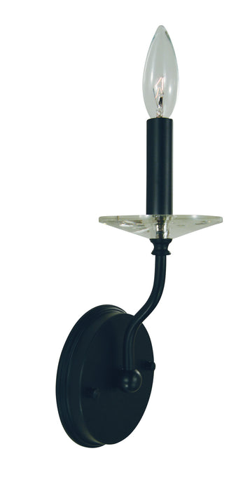 Framburg L1161 MBLACK One Light Wall Sconce, Matte Black