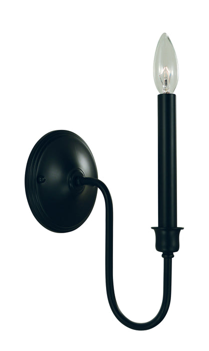 Framburg L1131 MBLACK One Light Wall Sconce, Matte Black