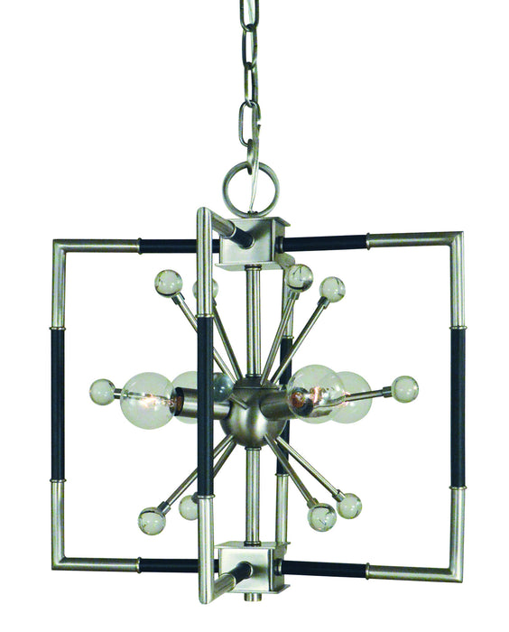 Framburg L1114 BN/MBLACK Four Light Dual Mount, Brushed Nickel w/Matte Black