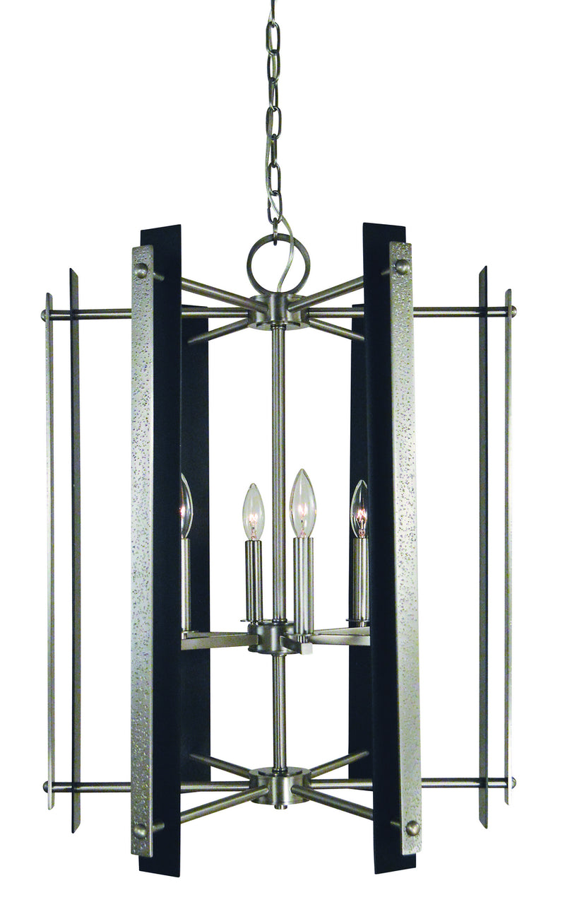 Framburg L1066 BN/MBLACK Six Light Chandelier, Brushed Nickel w/Matte Black