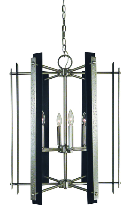 Framburg L1066 BN/MBLACK Six Light Chandelier, Brushed Nickel w/Matte Black