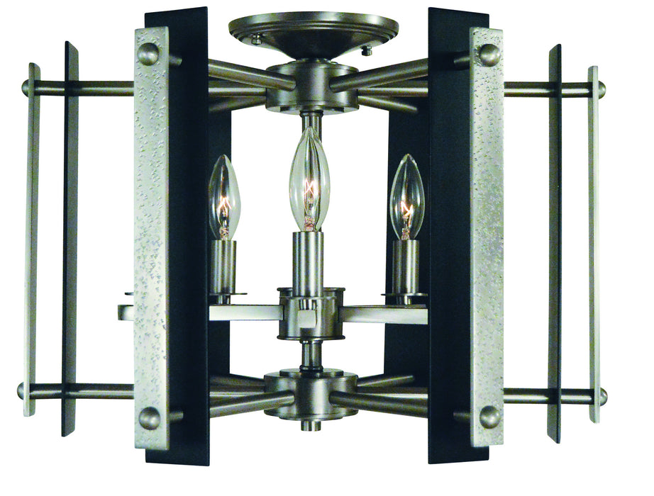 Framburg L1063 BN/MBLACK Five Light Semi-Flush Mount, Brushed Nickel w/Matte Black