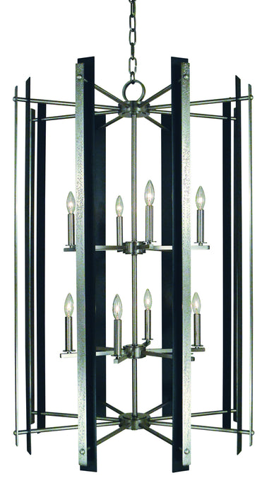 Framburg L1062 BN/MBLACK 12 Light Chandelier, Brushed Nickel w/Matte Black
