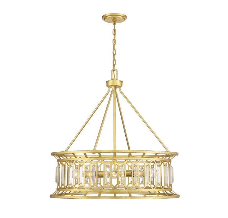 Savoy House 7-1947-8-260 Eight Light Pendant, True Gold