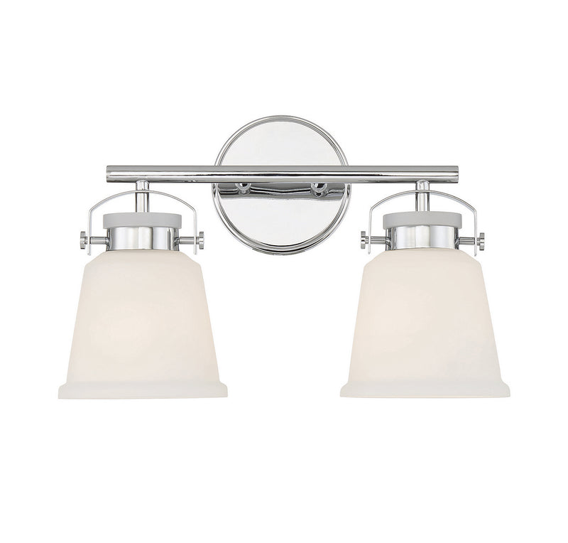 Savoy House 8-1627-2-11 Two Light Bathroom Vanity, Polished Chrome