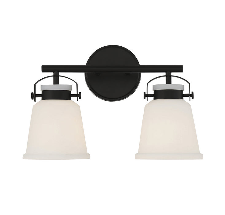 Savoy House 8-1627-2-BK Two Light Bathroom Vanity, Matte Black