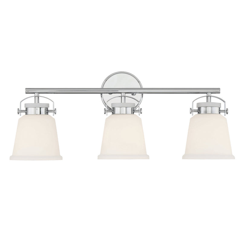 Savoy House 8-1627-3-11 Three Light Bathroom Vanity, Polished Chrome