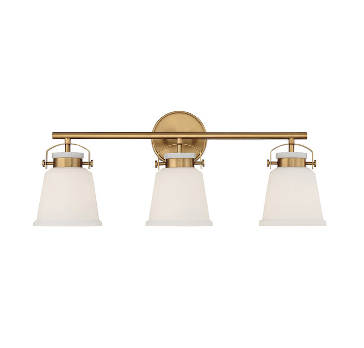 Savoy House 8-1627-3-322 Three Light Bathroom Vanity, Warm Brass