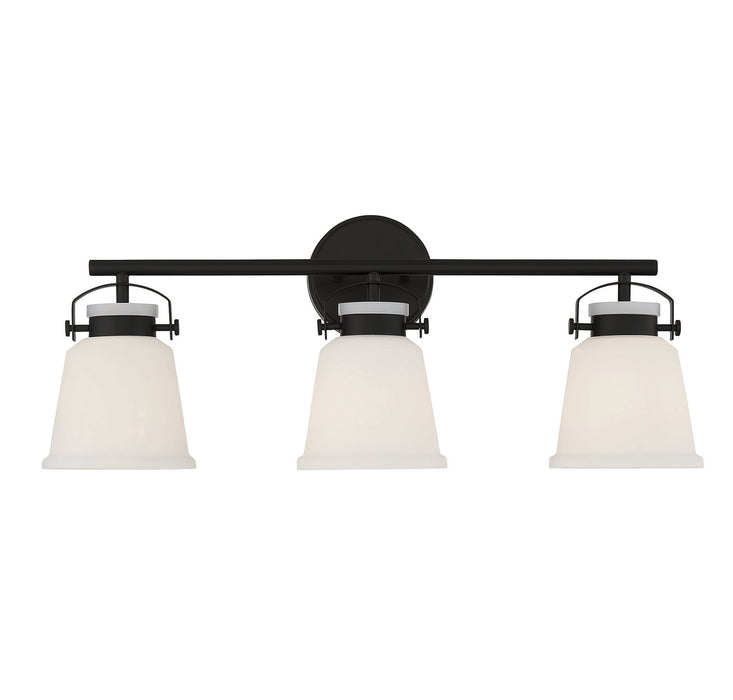 Savoy House 8-1627-3-BK Three Light Bathroom Vanity, Matte Black