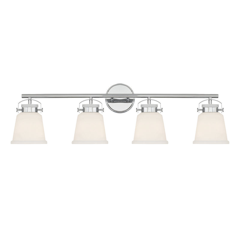 Savoy House 8-1627-4-11 Four Light Bathroom Vanity, Polished Chrome