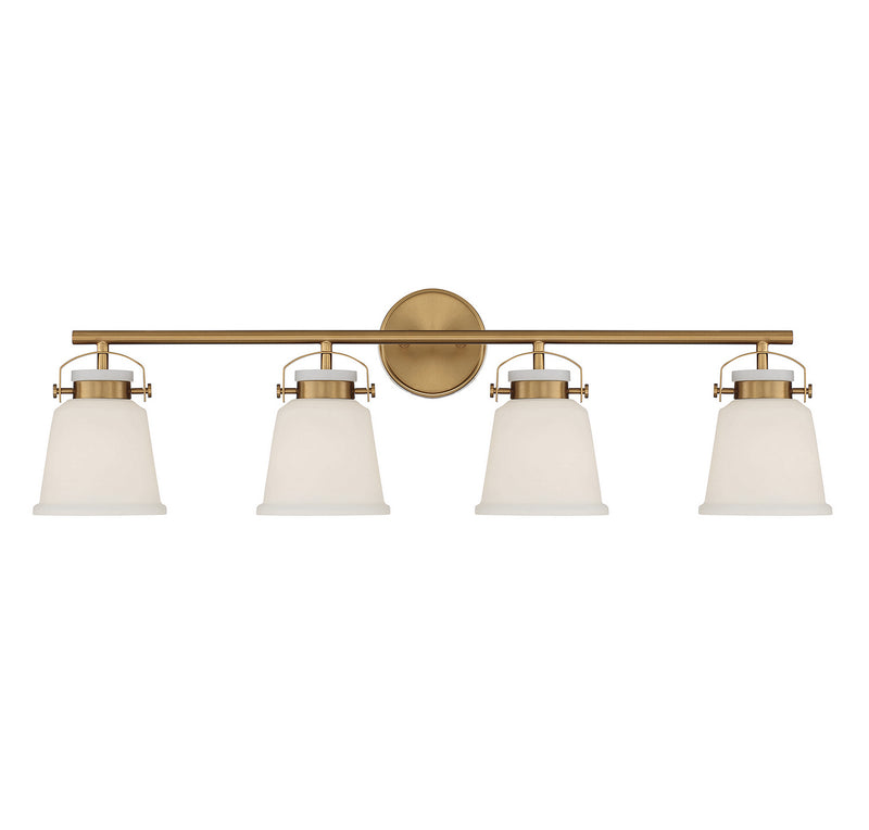 Savoy House 8-1627-4-322 Four Light Bathroom Vanity, Warm Brass