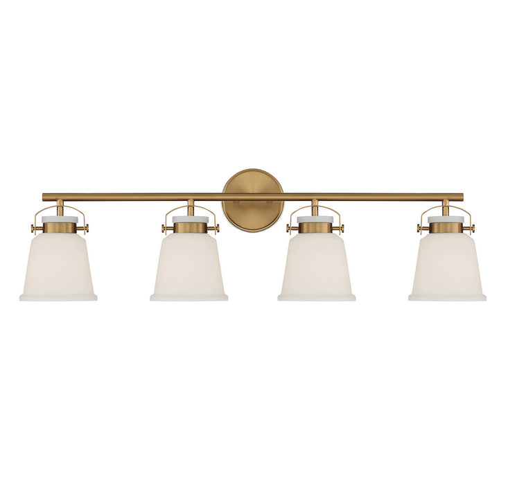 Savoy House 8-1627-4-322 Four Light Bathroom Vanity, Warm Brass