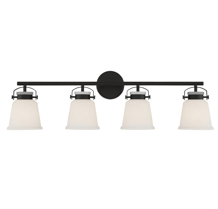 Savoy House 8-1627-4-BK Four Light Bathroom Vanity, Matte Black