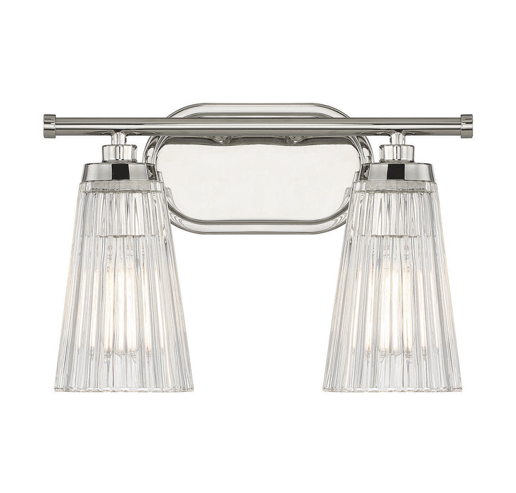 Savoy House 8-1745-2-109 Two Light Bathroom Vanity, Polished Nickel