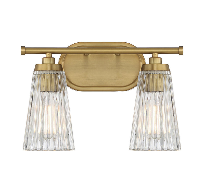 Savoy House 8-1745-2-322 Two Light Bathroom Vanity, Warm Brass