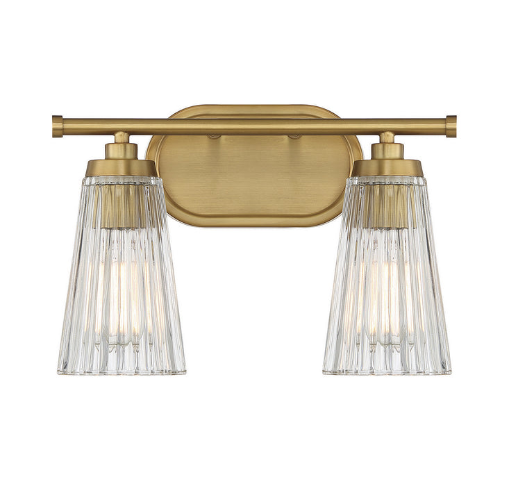 Savoy House 8-1745-2-322 Two Light Bathroom Vanity, Warm Brass
