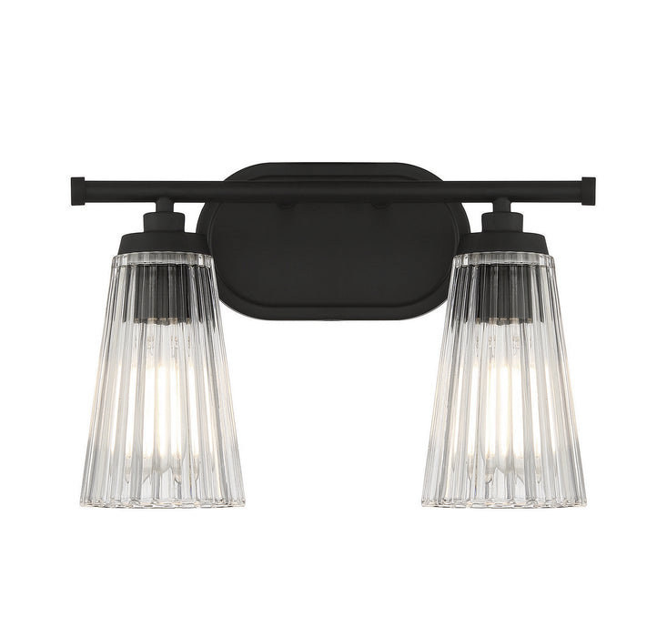 Savoy House 8-1745-2-BK Two Light Bathroom Vanity, Matte Black