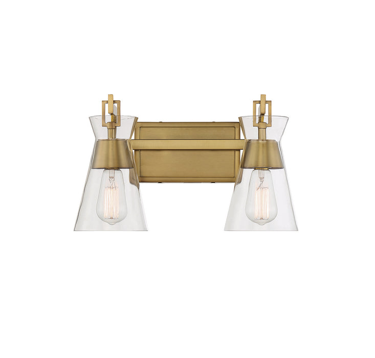 Savoy House 8-1830-2-322 Two Light Bathroom Vanity, Warm Brass