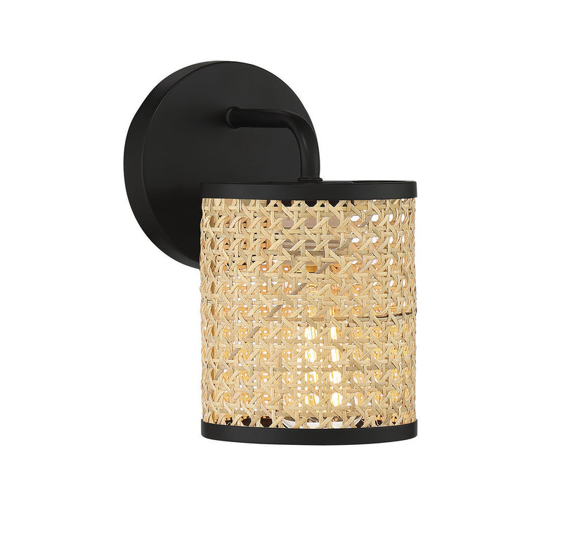 Savoy House 9-1648-1-89 One Light Wall Sconce, Matte Black