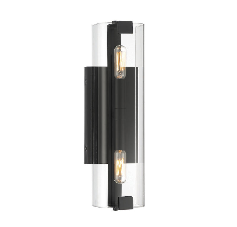 Savoy House 9-9771-2-89 Two Light Wall Sconce, Matte Black