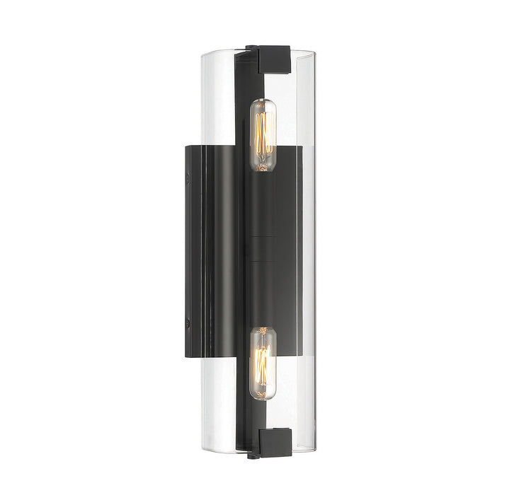 Savoy House 9-9771-2-89 Two Light Wall Sconce, Matte Black