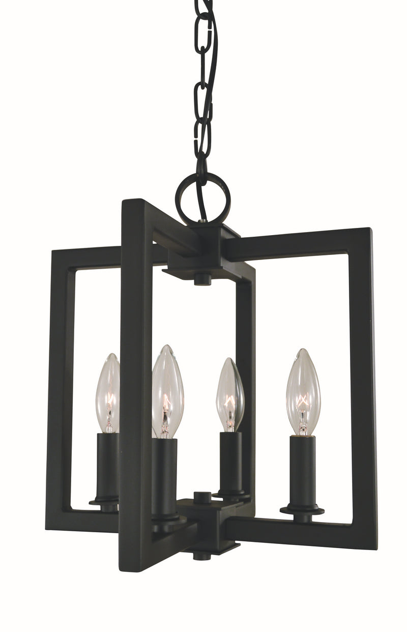 Framburg L1184 MBLACK Four Light Dual Mount, Matte Black