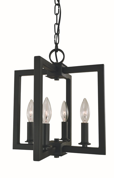 Framburg L1184 MBLACK Four Light Dual Mount, Matte Black