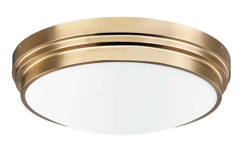 Matteo Lighting X46403AG Three Light Ceiling Mount, Aged Gold Brass