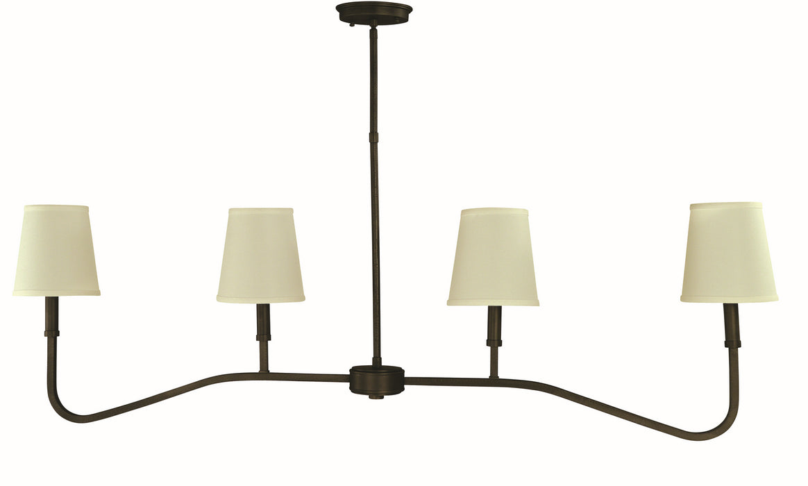 Framburg 5684 IRON Four Light Island Chandlier, Iron