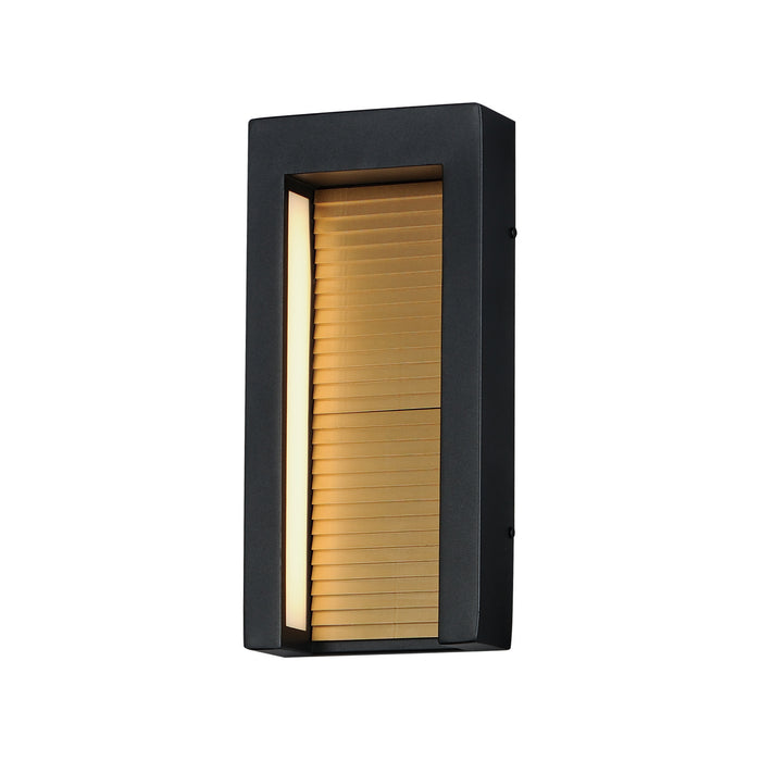 ET2 E30104-BKGLD LED Outdoor Wall Sconce, Black / Gold