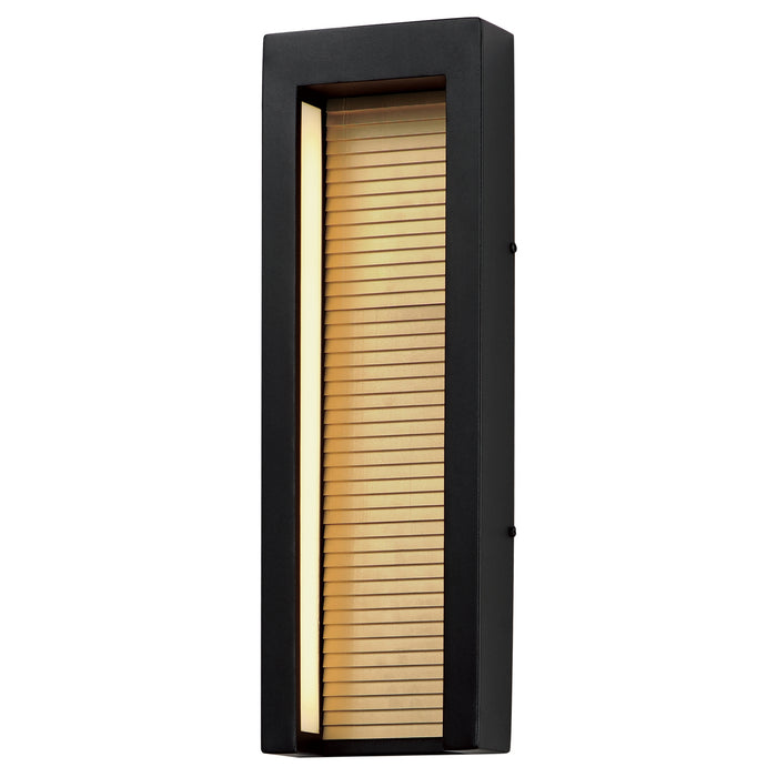 ET2 E30106-BKGLD LED Outdoor Wall Sconce, Black / Gold
