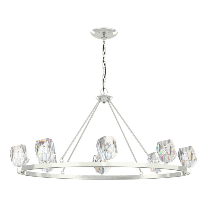 Hubbardton Forge 105021-SKT-85-CR Eight Light Chandelier, Sterling