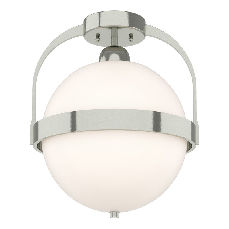 Hubbardton Forge 121380-SKT-85-GG0720 One Light Semi-Flush Mount, Sterling